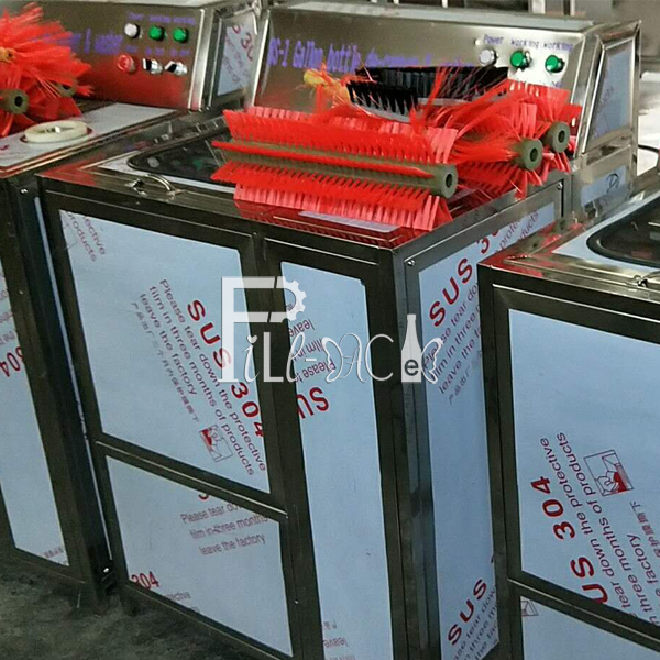 Semi Auto Decapper And BS-1 Brush 200BPH Small Bottle Washer With Checking Window