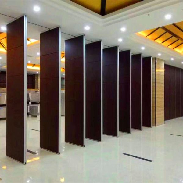 MDF Board Laminated Fireproof Sliding Rotating Movable Partition Wall For Hotel