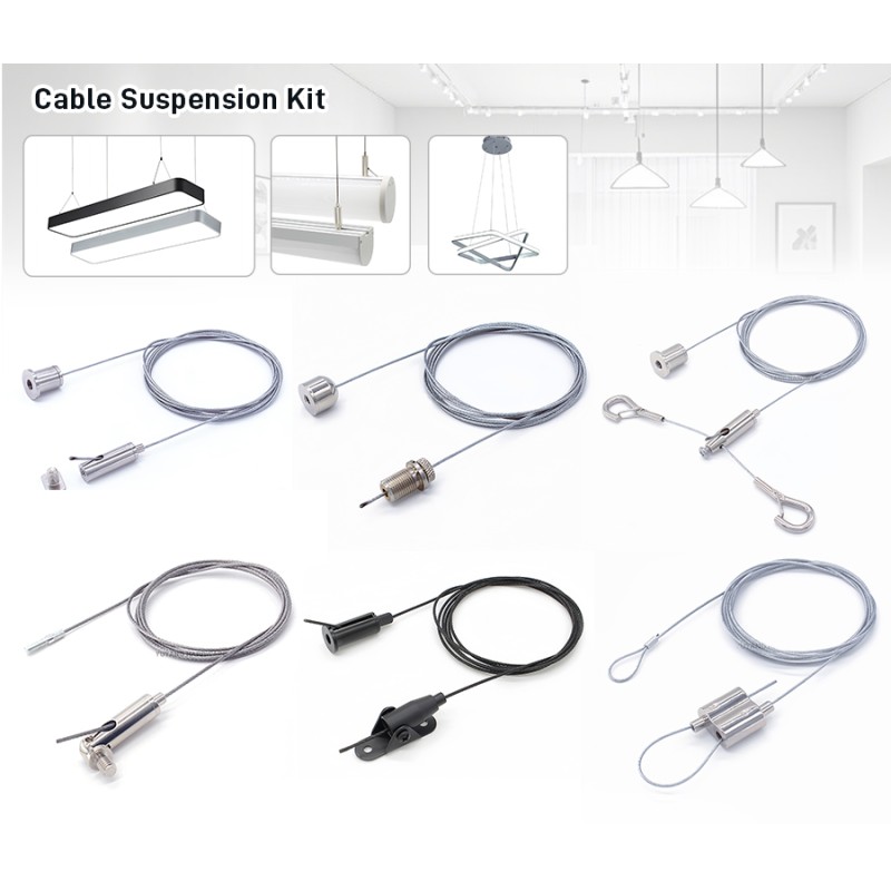 Most Popular Cable Clips Hanging Kit Panel Light Suspension Hook with Cable Gripper