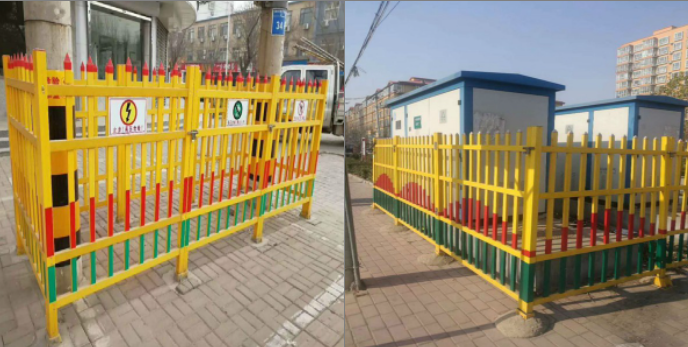 Insulated Welded Mesh Fencing FRP Guardrail For Power Box Transformer