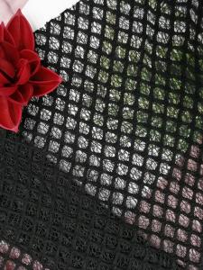 Buy cheap Black Diamond Pattern 60 Yards Bonded Tulle Mesh Fabric product