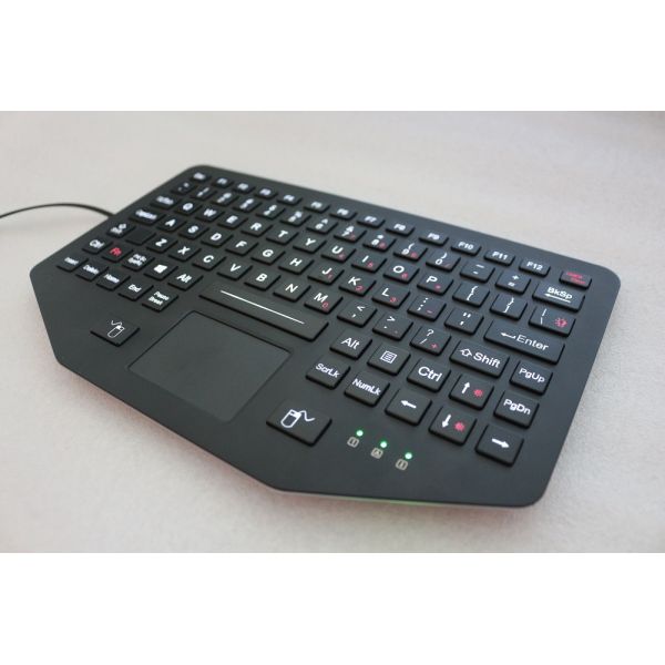 Ruggedized Wide Temperature Industrial Keyboard With Touchpad PS2 USB