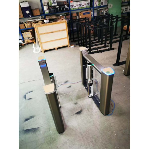 RS485 Aluminum Alloy 0.4S Acrylic Flap Speed Gate for Pedestrian Access Control