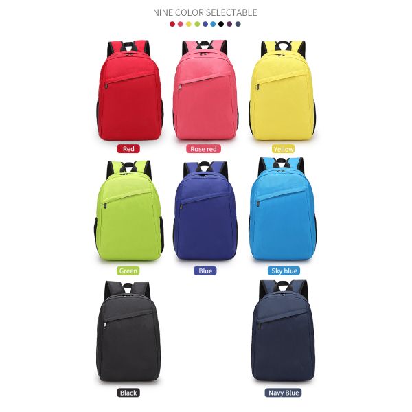 Factory wholesale custom logo solid color leisure fashion school students waterproof backpack school bag For Girls Boy Teenagers