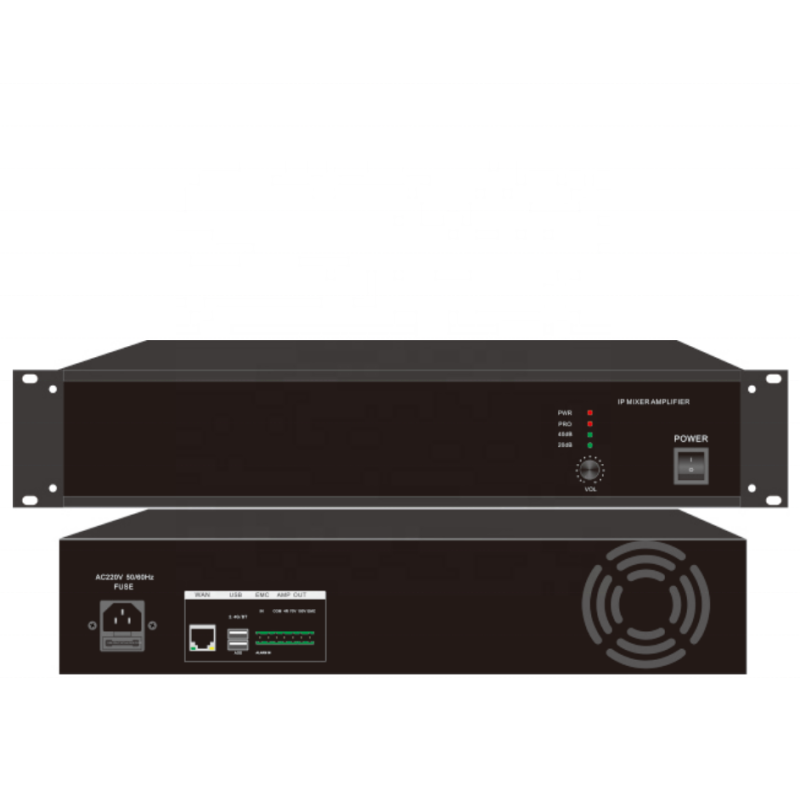 Rj45 80W IP Amplifier Tabletop Mount MP3 Bluetooth IP Network PA System