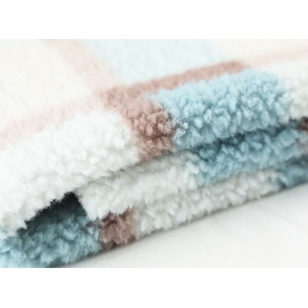 100% Polyester Fleece Sherpa Fabric Custom Black Color Recycled Polyester Fabric