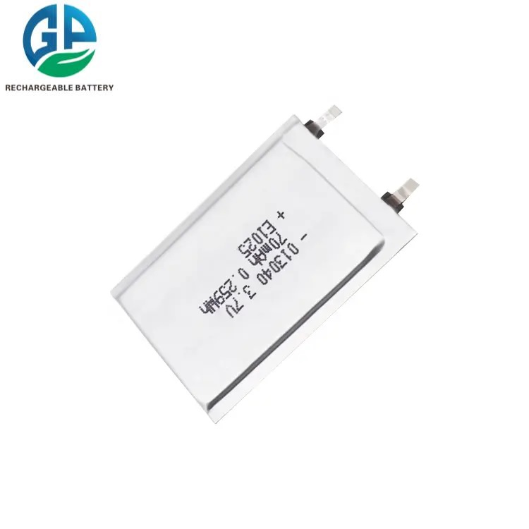 Small 3.7V 70mAh LP013040 Lithium Polymer Battery Pack for Digital Devices