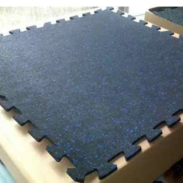 E-PURCHASING 0.56 Inch Thick Exercise Equipment Mats 6 Tiles EVA Foam Mats with Rubber Top Interlocking Rubber Floor
