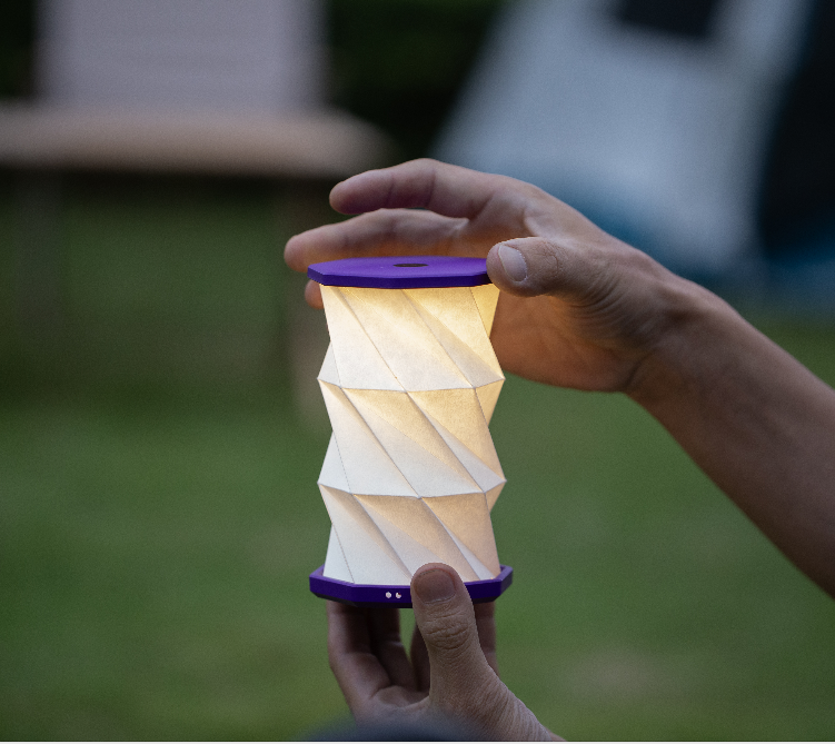 Personalized Art Rotating Paper Lamp USB Powered Foldable Light Macaron Colors