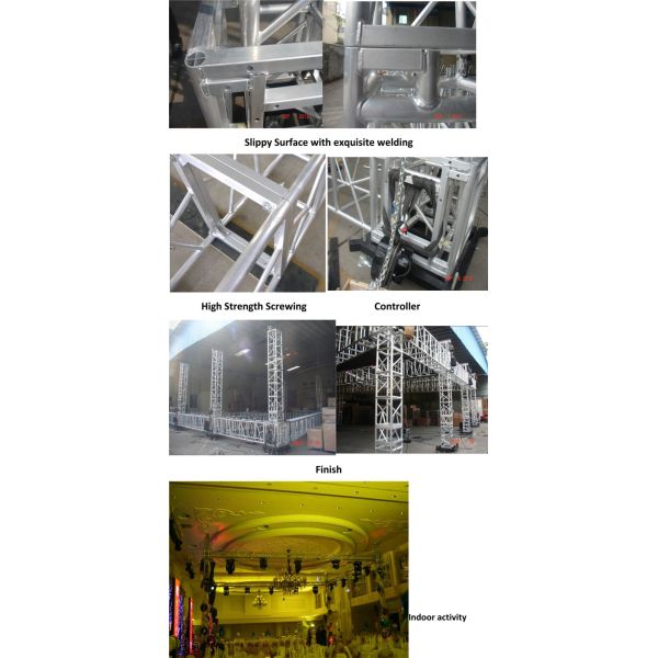 Heavy Aluminum Box Truss / Red 12x18 Square Ballroom Truss Indoor