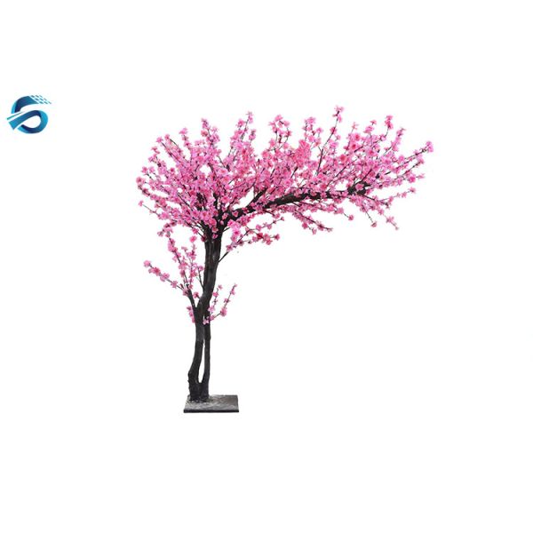 Silk Peach Blossom Branches , Artificial Peach Tree Realistic Visual Effects