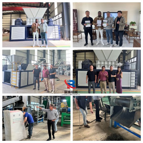 2025 New Model Tire/Plastic Shredder - PLC Control & Auto Reverse System