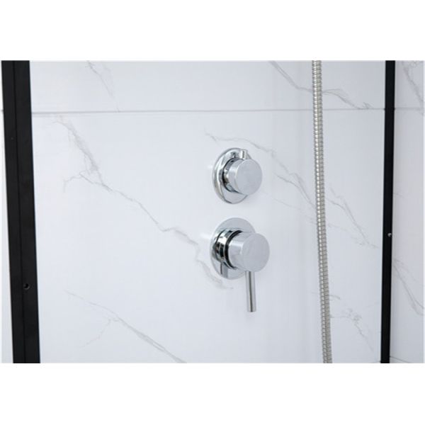 Shower Cabins White Acrylic ABS Tray 1700*1200*2150mm black aluminium
