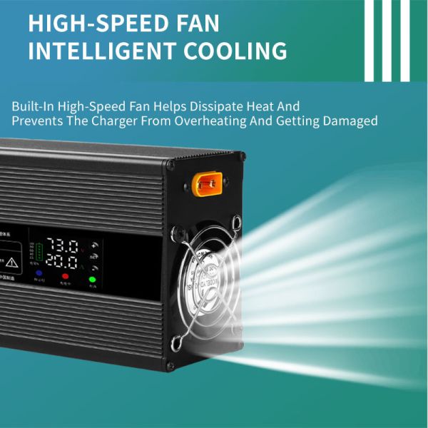 2800W Smart DSP Charger Adjustable Voltage and Current 10-88V 1-30A Fully Compatible with Ternary Lithium Iron Lead-acid Batteries
