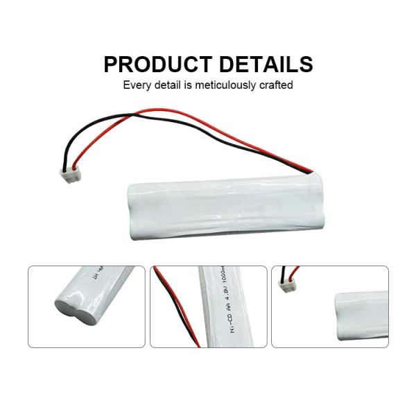 4.8v Nickel Cadmium Battery 1200mAh 1500mAh Nicd Battery Pack