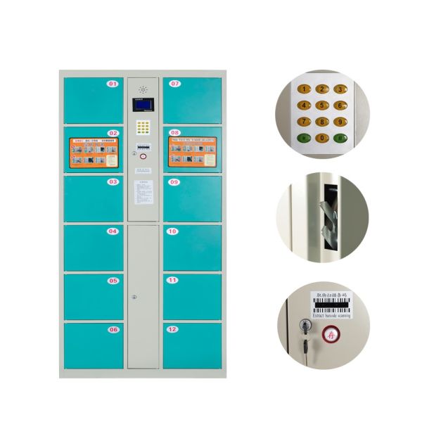 24 Doors Sturdy Hotel Supermarket 0.5mm Metal Lockers