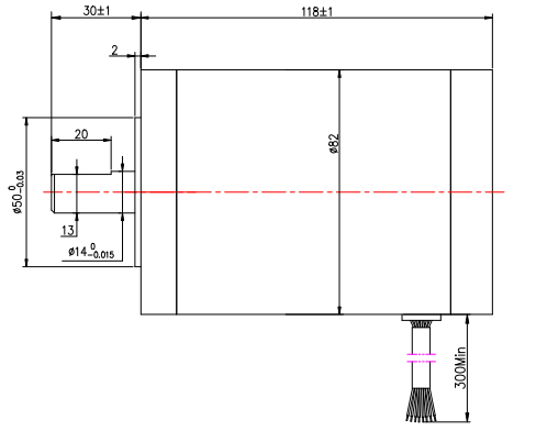 Low Vibration 330W 8A 1.05NM 3000rpm 80mm Brushless DC Motor