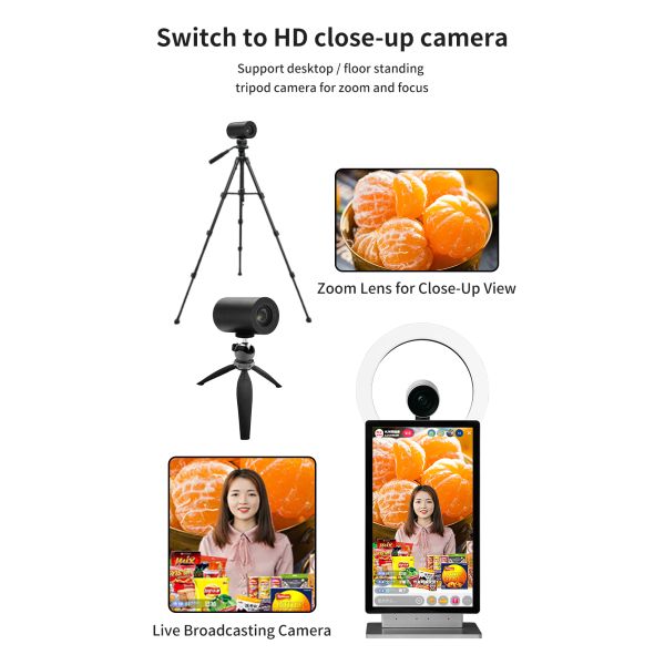 MJK Professional Android OS Live Streaming Equipment 10 Point Capacitive Touch Screen Metal Smart All One Machine for TikTok