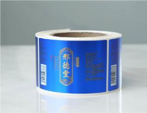 China Custom Made Unique Hot Stamping Label For Bottle Of Health Products Art Paper on sale