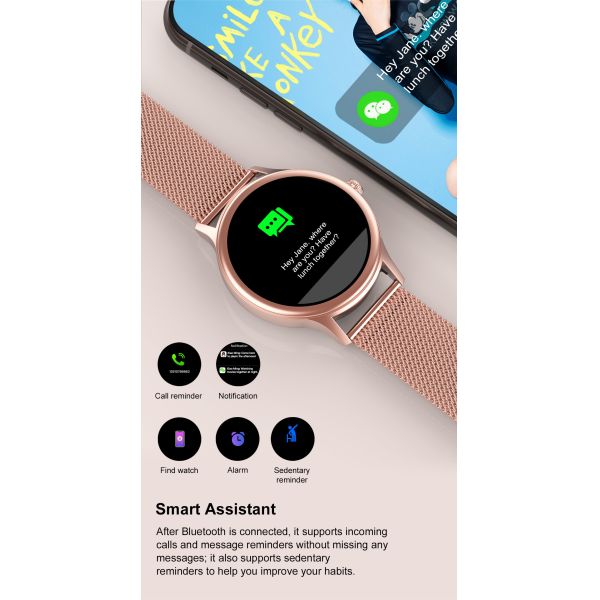 DT66 Smart Watch Women 1.09-Inch Full Heart Rate ECG Smartwatch 2020 Fitness Tracker Sport Watch Waterproof For IOS Xia