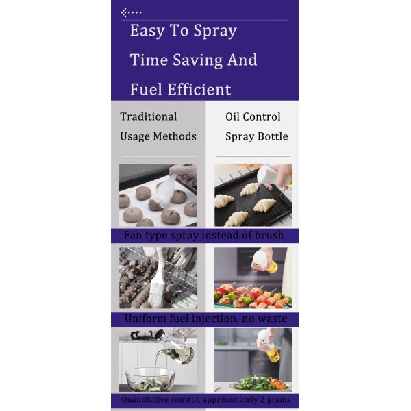 200ml Glass Oil Spray Bottle with Food-Grade Material and Custom Colors Mini Trigger Sprayer