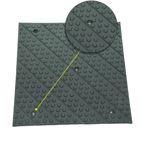 Racecourse Black Rubber Flooring Mats Use For Channel Rubber Mats 6mm Thick Steel Plate Embedded
