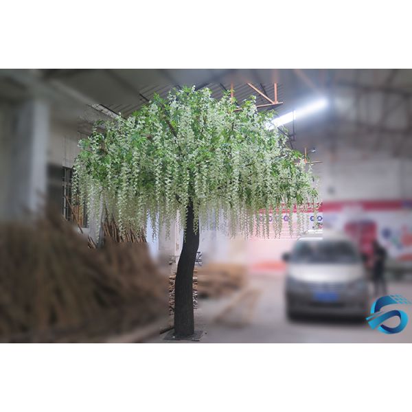 Recyclable Green Wisteria Wedding Decorations Not Wither Fire Resistance