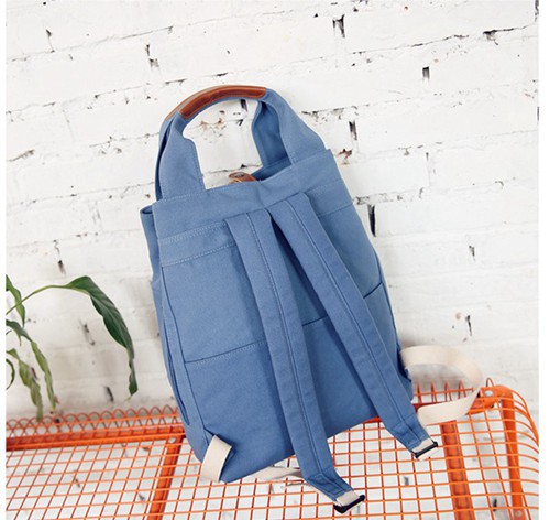 Multifunctional Custom Canvas Bags / Durable Canvas Tote Backpack For Teenagers