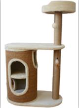 Soft Plush Toy Jungle Cat Tree Vertical Scratch Surface Fulfills Pet's Needs