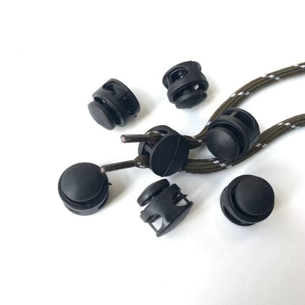 wholesale plastic nylon cord ender spring tollgle stopper plastic stopper for coat