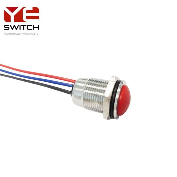 3A 250VAC 16mm Emergency Stop Button PA66 Illuminated Push Button Switch