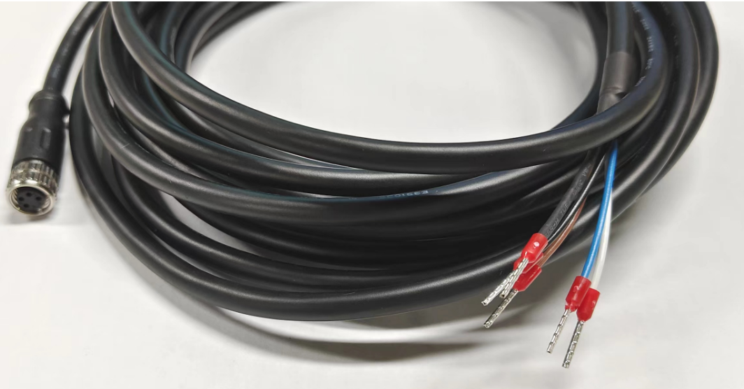 M12 Male / Female Aviation Socket 3/4/5/6/8/12/17-Core Pinhole Connector With Molded Rubber Core