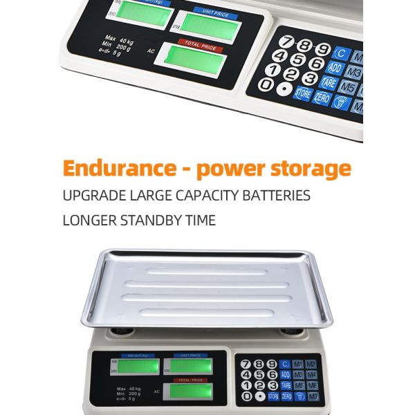 Bench Scale ABS Material Direct Digital 30kg/40kg High Accuracy 1g LED/LCD Display OEM Customizable