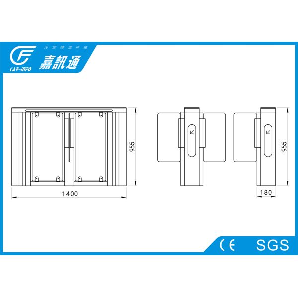 React Quickly Entrance Barrier Systems , Automatic Security Gate Card Reader