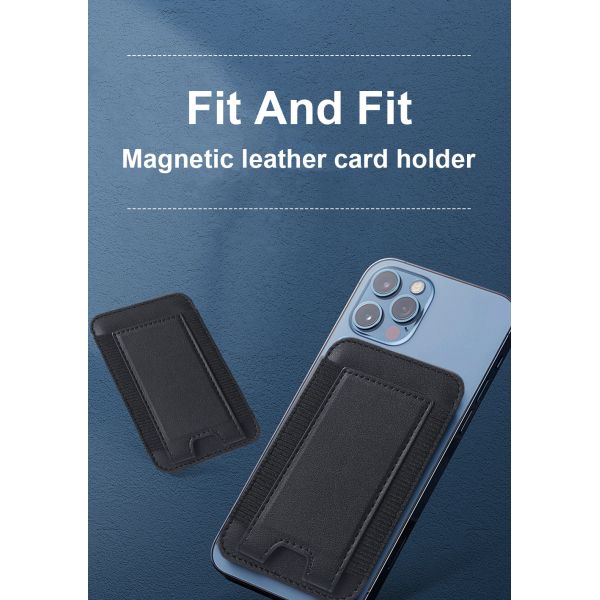 Vegan Leather Magsafe Wallet Origami iPhone Magnetic Card Holder OEM / ODM