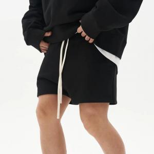 Buy cheap                  Summer Drawstring Shorts Men Custom Brand Street Swear Running Thick French Terry Cotton Casual Short              product