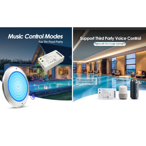 Waterproof PAR56 LED Pool Light 316SS Housing Ultra Thin 7.5mm Resin Filled Wall Mounted 230MM 18W 25W DC AC12V