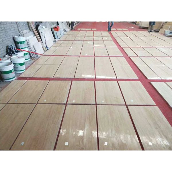 Building Marble Stone Slab Tile Roman Travertine Style 2.7 G / Cm³ Density