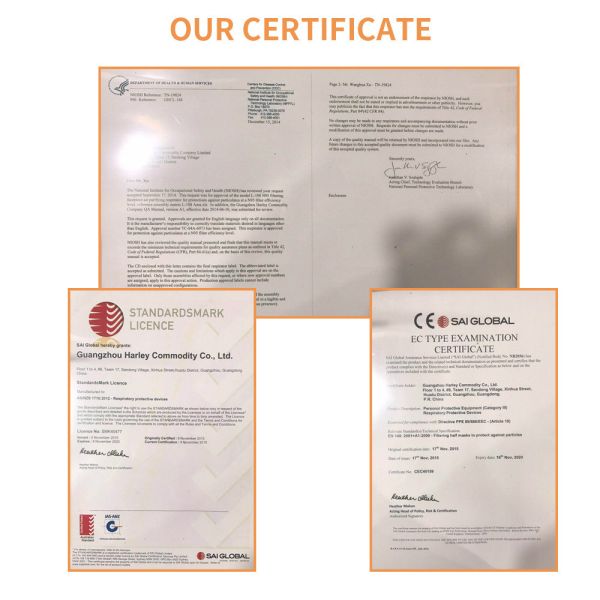 Ready to ship EN149:2001+A1:2009 approved face mask Niosh N95 cup mask