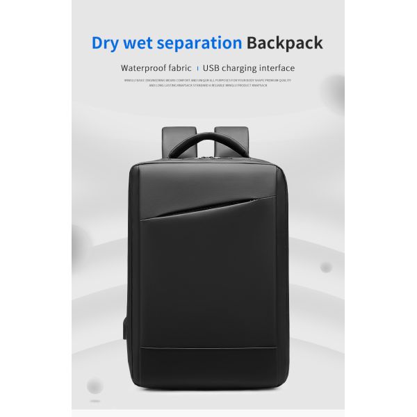 Factory hot sell custom black backpack men light Laptop Bags high quality school backpack fashion backpack bag
