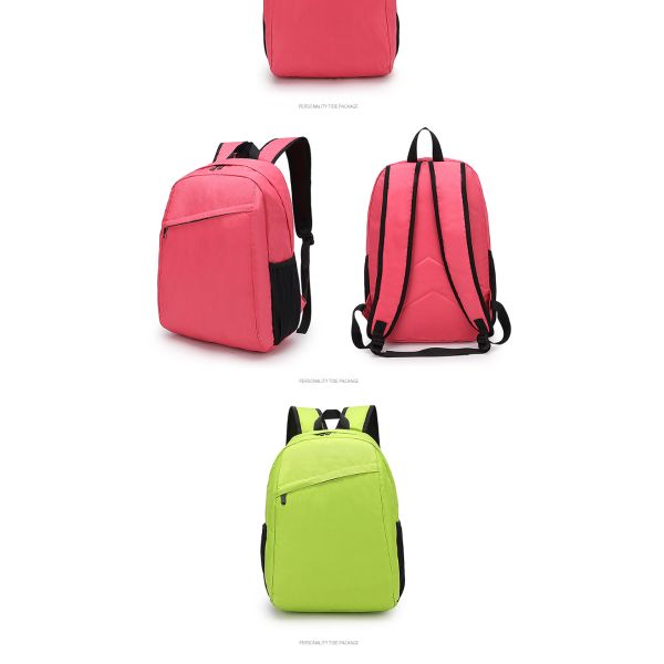 Factory wholesale custom logo solid color leisure fashion school students waterproof backpack school bag For Girls Boy Teenagers