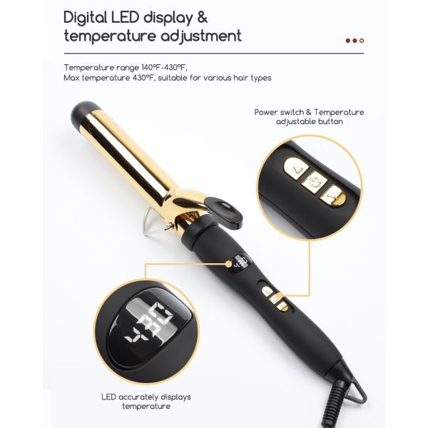 Titanium Professional Series Ceramic Hair Curling Wand New Salon Tools
