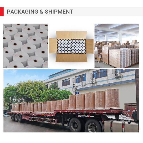 Custom Self Adhesive Label Paper Roll 72gsm for Direct Thermal Sticker