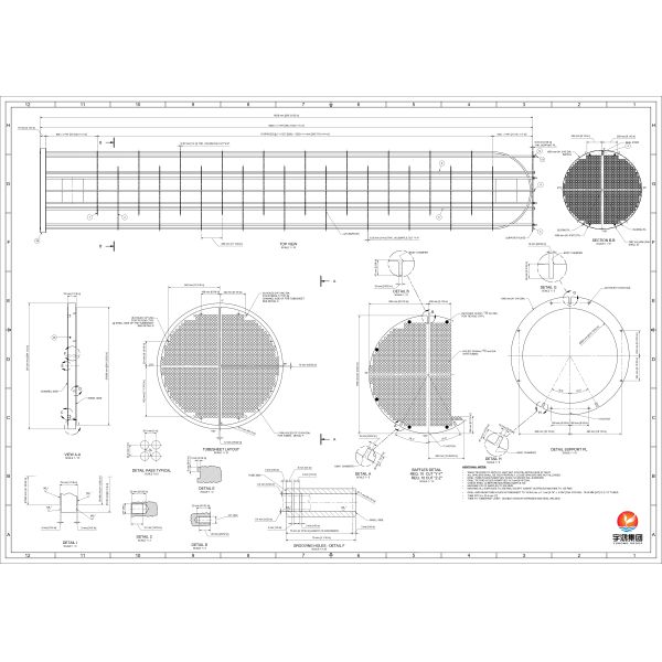 Tube Bundle ASME U STAMP D-E05C ASME SA179 Carbon Steel Seamless Tube With ASME SA266 Gr.2N Tubesheet