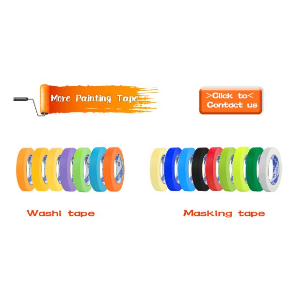 24mm Yellow Masking Tape For Car Heat Resistant And Customized Logo