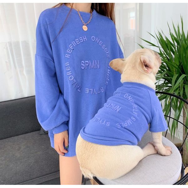 Cozy Macaroon Matching Pet Owner Set For French Bulldog Pug Boston Terrier