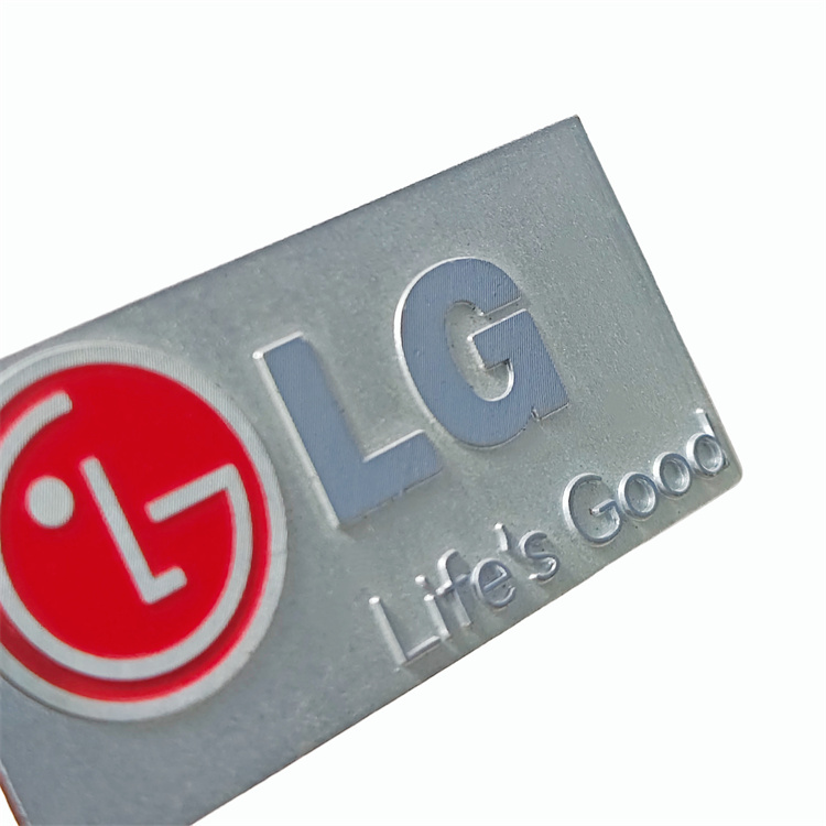 Custom Painted Cast Aluminum Nameplate With Silver Sand Blasted Background
