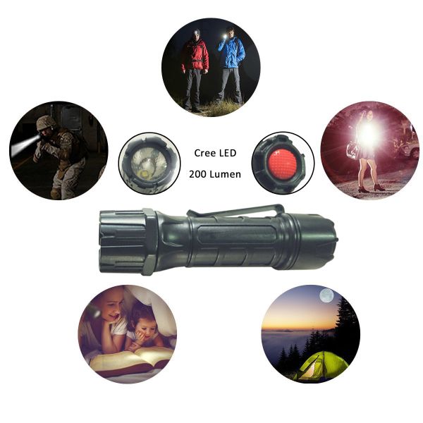 IP67 Water Proof High Lumens Small Led Flashlight With Bright AAA Battery