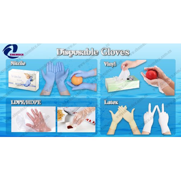 Disposable Nitrile gloves with powdered / powder free