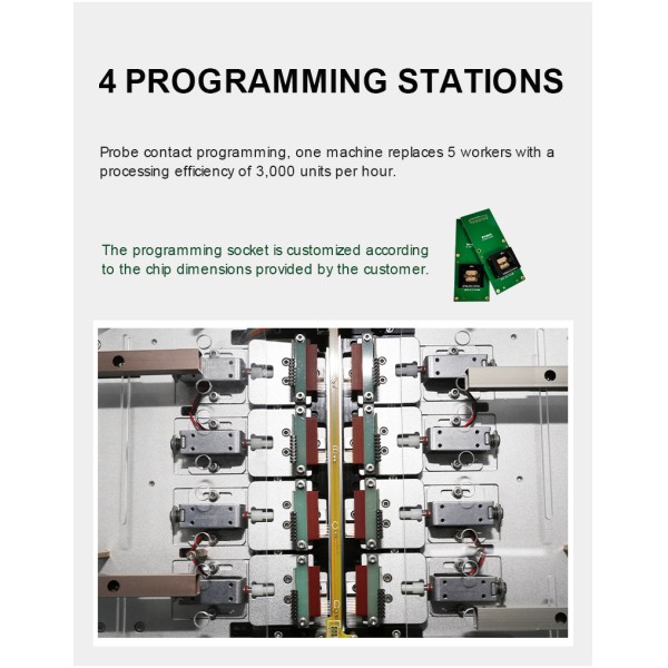 Model 1213D Full Automatic Tube IC Programmer High Speed Chip Burning Machine With OK NG Sorting